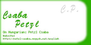 csaba petzl business card